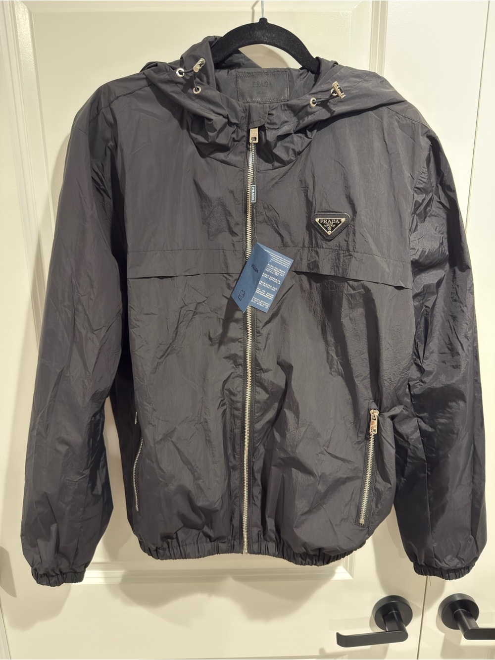 Prada Black Nylon Windbreaker Jacket